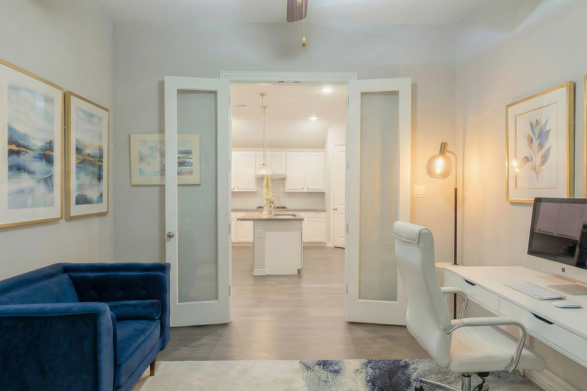 Office after vertical and perspective correction