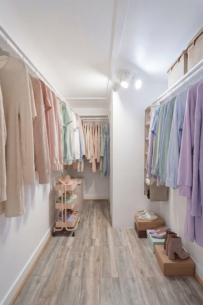 Closet after virtual staging