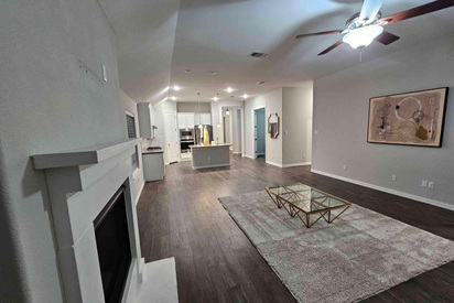 Empty living room before virtual staging