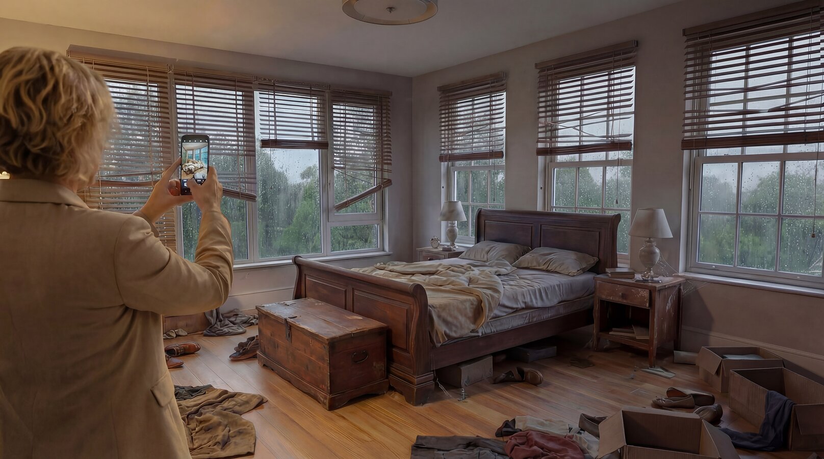 Original phone photo of bedroom